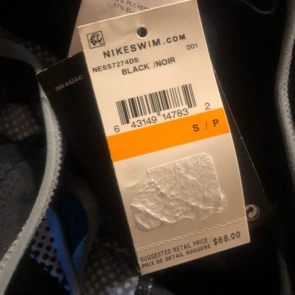 Nike Black Wind Printed Racerback Tankini top
